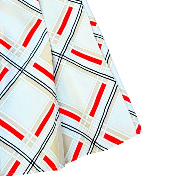 NWT GAP Women's 100% Silk  A-Line Skirt - Red, Cream, Black Geometric, Size 10 - Picture 4 of 4